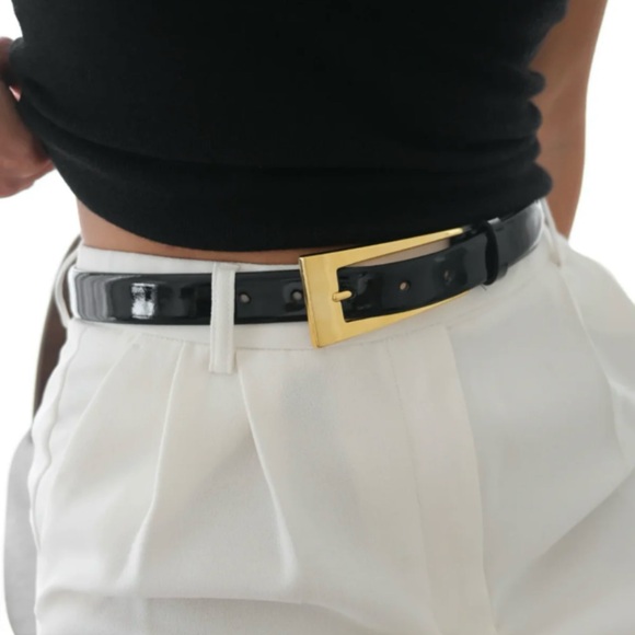 Black Patent Belt - Picture 2 of 6